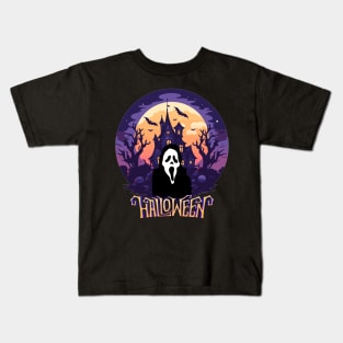 ghost castle halloween Kids T-Shirt